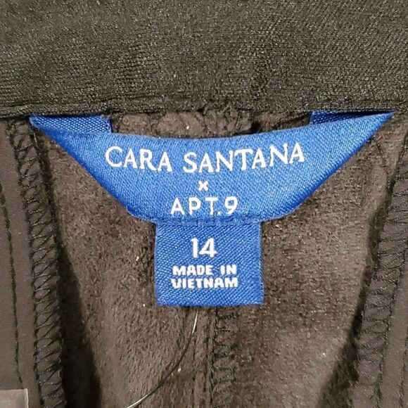 NEW‎ NWT Women's Apt. 9® + Cara Santana Faux Leather Cargo Pants Size 14 - Picture 9 of 11